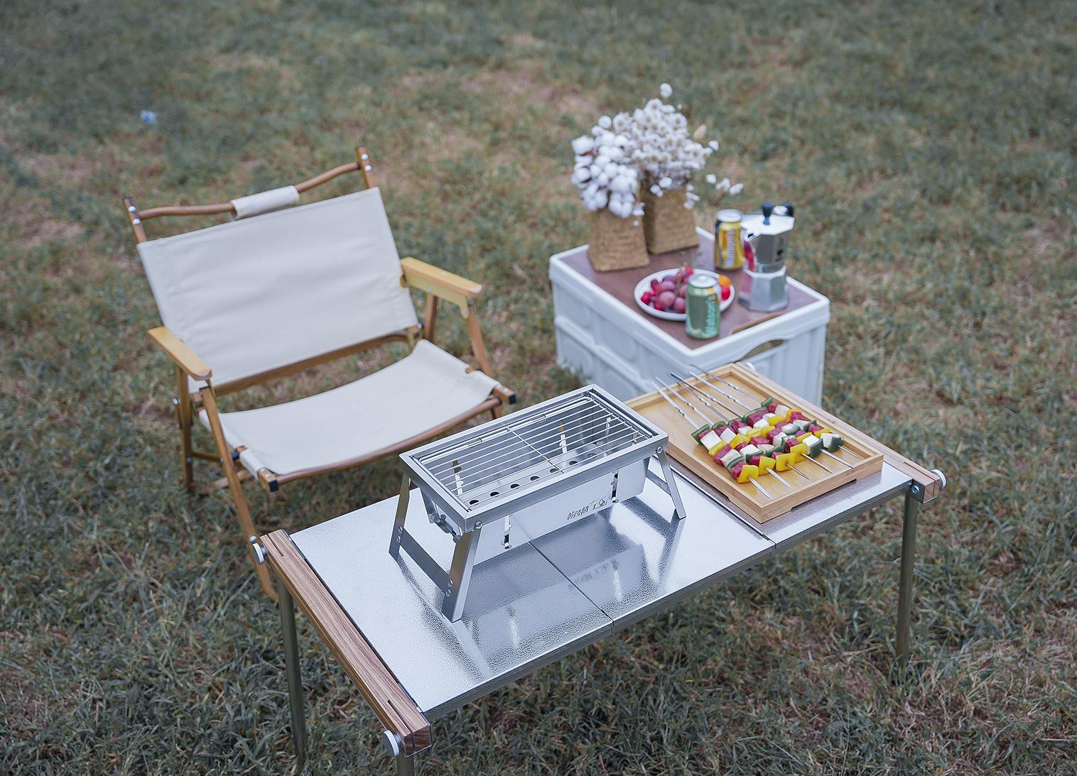 Maliben | Ultimate Camping Style Stainless Steel Foldable Grill
