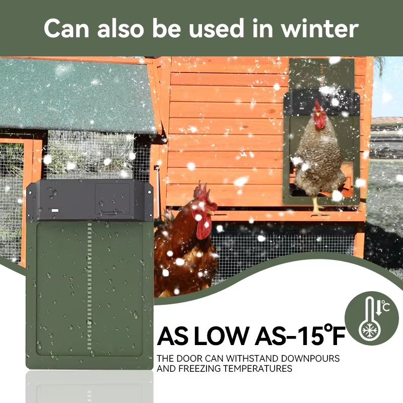 Maliben | Smart Automatic Chicken Coop Door Opener With Light Sensor And Waterproof Design