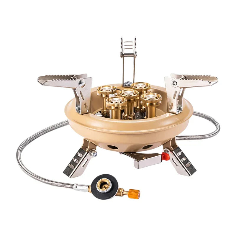 Maliben | Flamurion Camping Gas Stove 16000w With Piezo Ignition | Foldable High-Pressure Gas Burner For Outdoor & Emergencies | For Butane/Propane