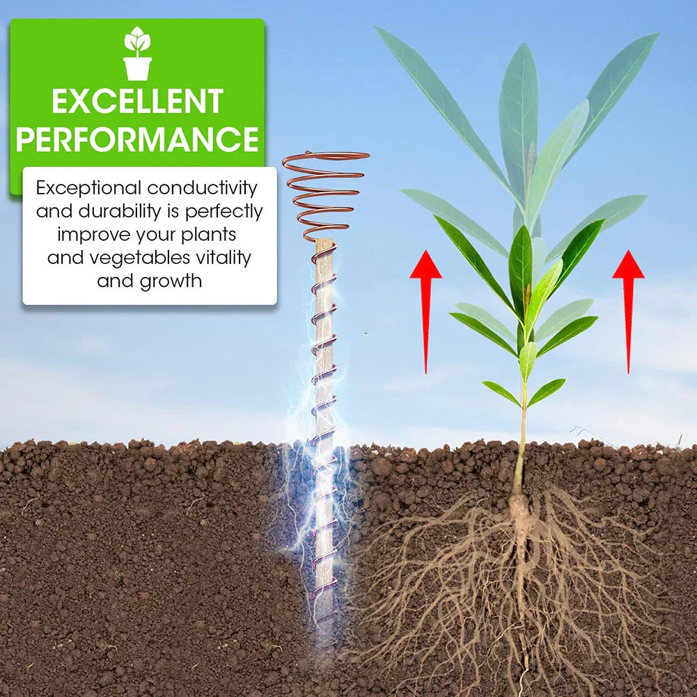 Maliben | Verdoraflux Electroculture Plant Antennas | Copper Growth Rods For Garden & Potted Plants | Promoting Plant Growth Without Fertilizer