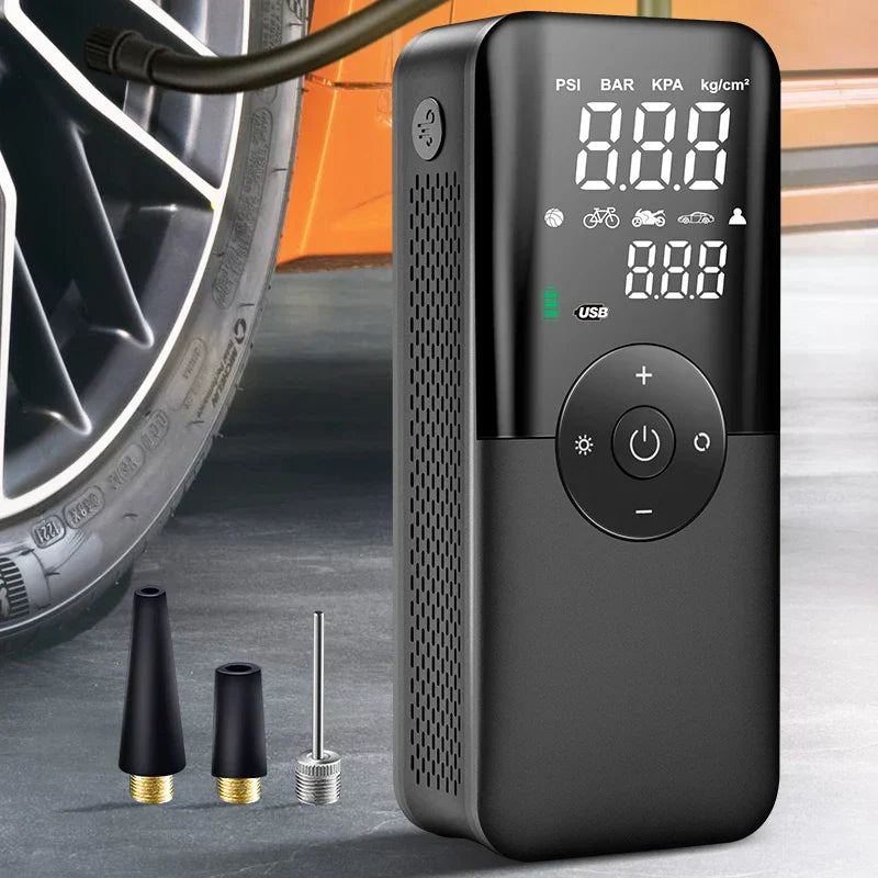 Maliben | Air Compressor Airtoro | Rechargeable & Cordless | For Car, Bicycle & Balls | With Power Bank Function