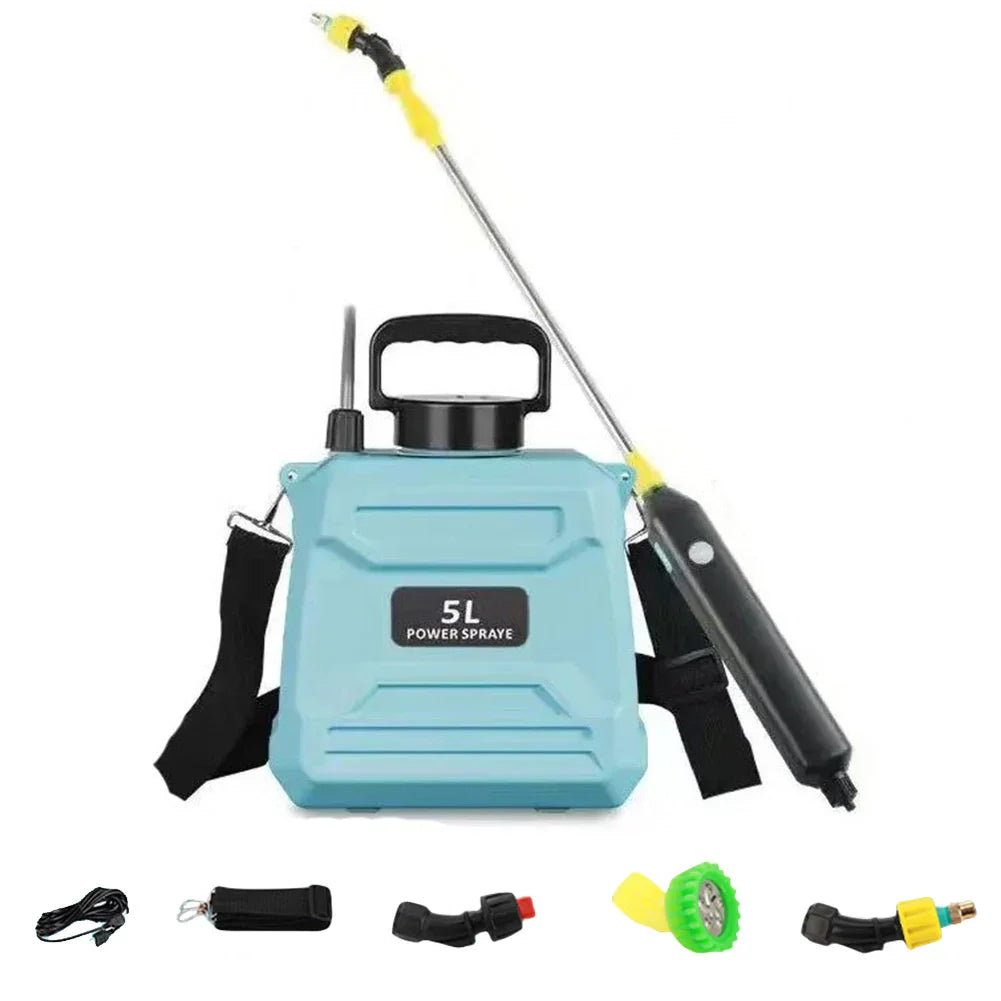 Maliben | Spraymate Pro Battery Pressure Sprayer | 5 L Shoulder Spray Bottle | Usb Charging & Adjustable Nozzle | For Garden, Cleaning & Weed Control