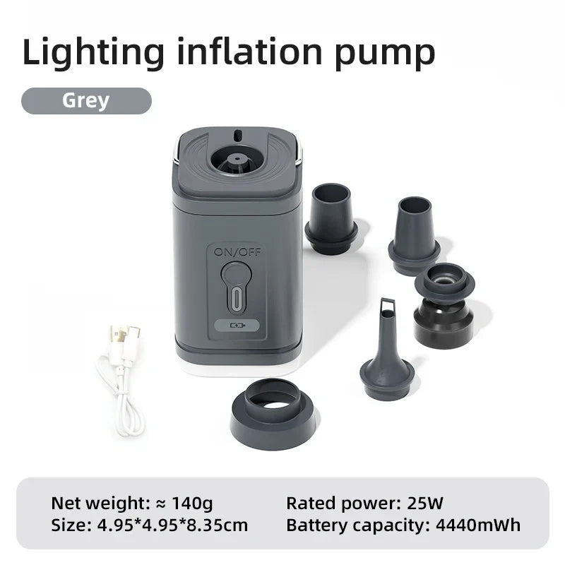 Maliben | Outdoor Air Pump Aeroblow Mini | Electric & Usb Rechargeable | Portable & Cordless | For Air Mattresses & Vacuum Bags