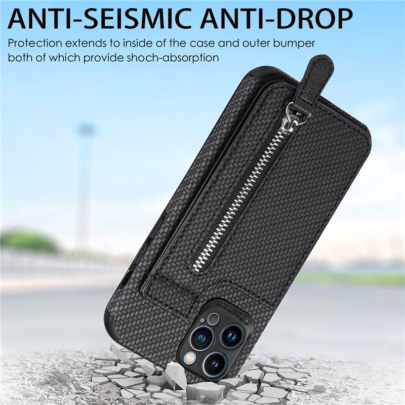 Maliben | Zip Zip Elegance Wallet Iphone Case