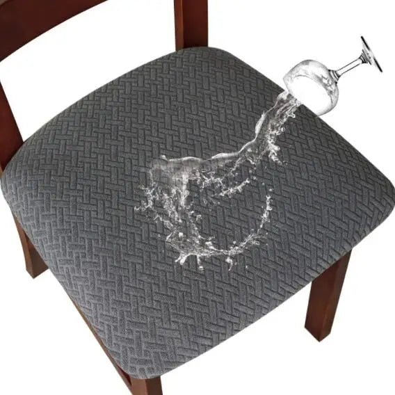 Maliben | Casalino | Waterproof Chair Seat Covers | Elastic & Washable | Checked Design | 4 Variants | For Kitchen & Dining Room