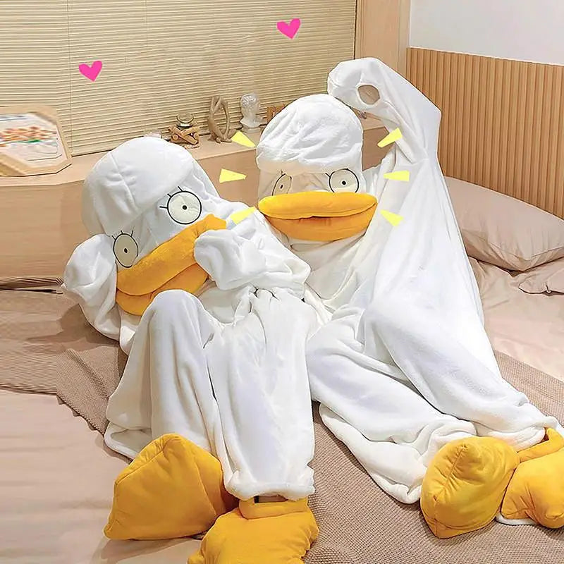 Maliben Confused Duck Warm Adult Pajama Costume