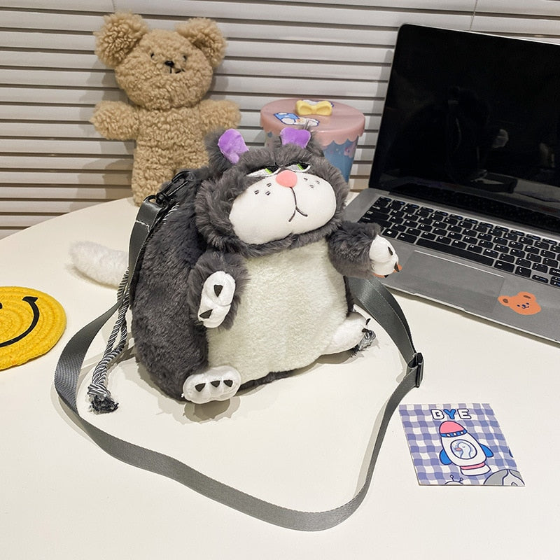 Maliben | Bored Plush Cat Shoulder Bag