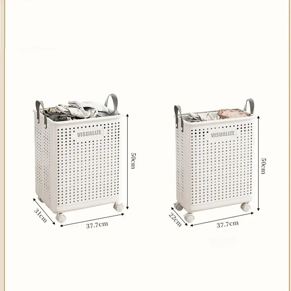 Maliben | Easy Mobility Modern Space-Saving Laundry Organizer Basket