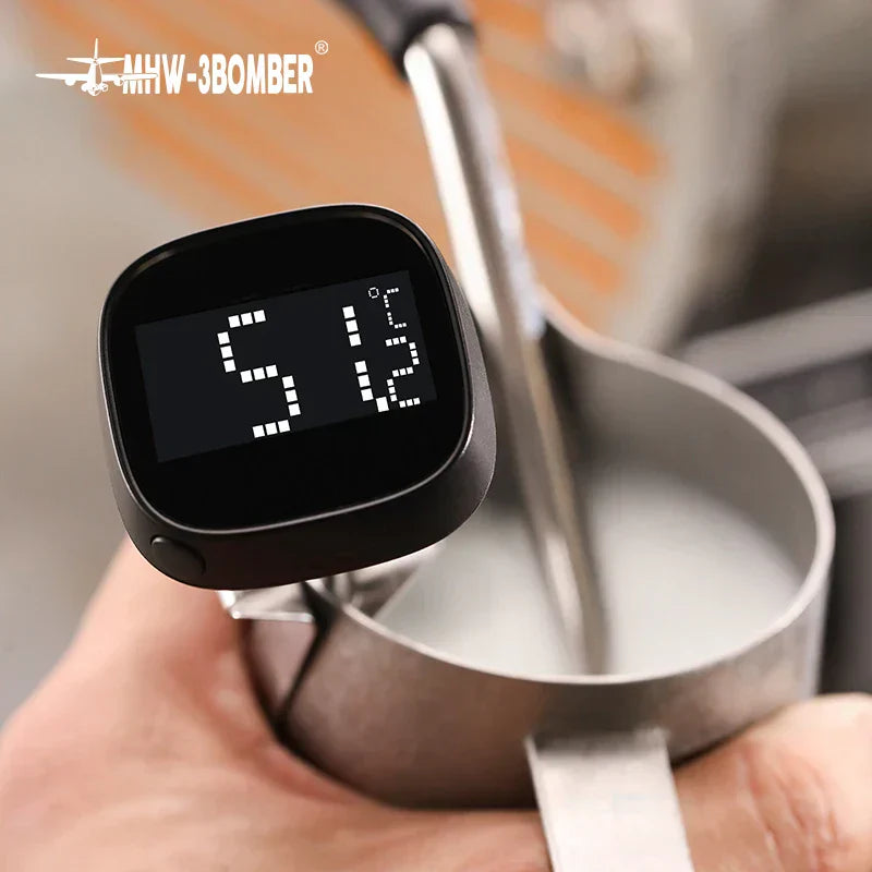 Maliben | MHW-3BOMBER Digital, instant-read coffee thermometer for latte art pen, milk frothing pitcher, stylish barista kitchen accessories for home