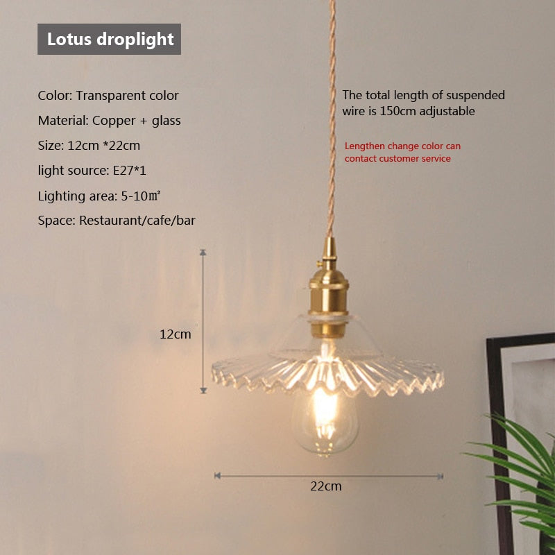 Maliben | Nordic Brilliance Transparent Glass Pendant Lamp