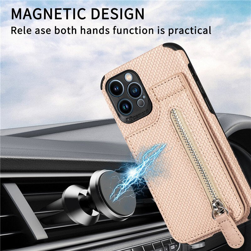 Maliben | Zip Zip Elegance Wallet Iphone Case