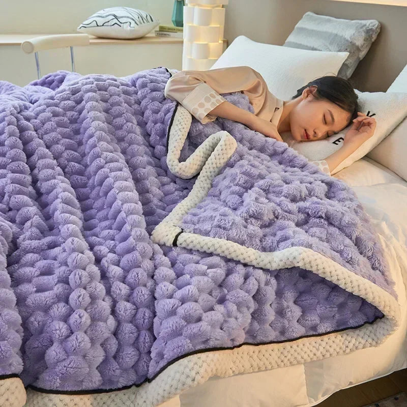 Maliben | Velutura Plush Blanket Made Of Turtle Velour | Fluffy & Warm | For Bed, Sofa & Travel | Anti-Pilling | Various Sizes & Colors