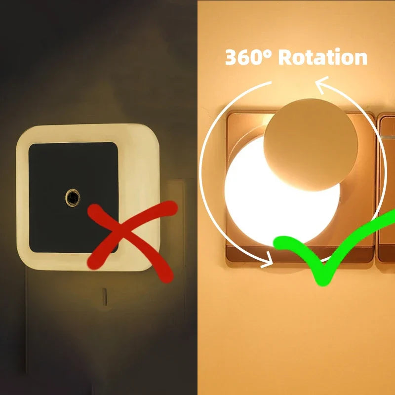 Maliben | Nuvilux Led Night Light With TwiLight Sensor | Plug light Eu/Us | 0.3w | For Children's Room, Hallway, Bathroom & Bedroom