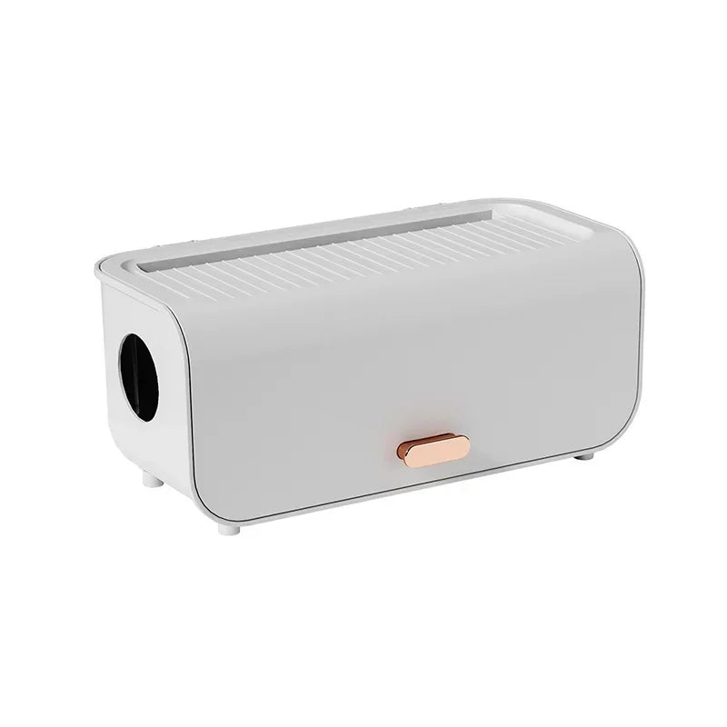 Maliben | Orgavolt Cable Box With Lid | Dustproof & Water Resistant | Storage Box For Power Strips & Charging Cables | For Living Room & Office