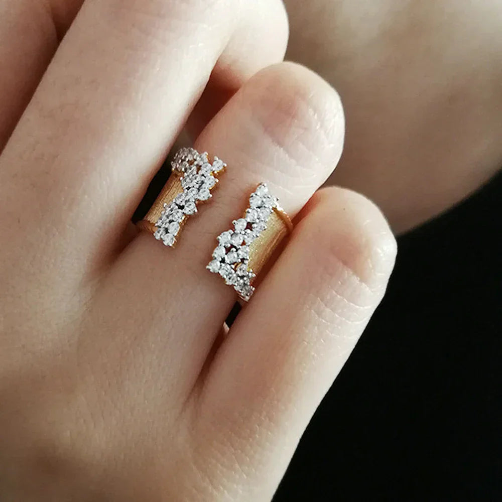 Maliben | Bold Diamond Sparkle Open Ring