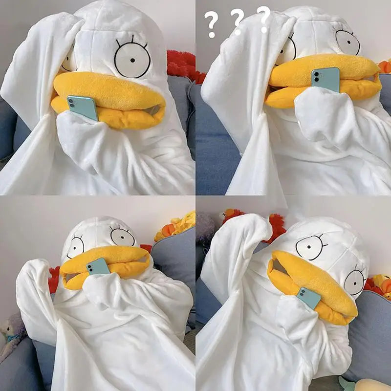 Maliben Confused Duck Warm Adult Pajama Costume