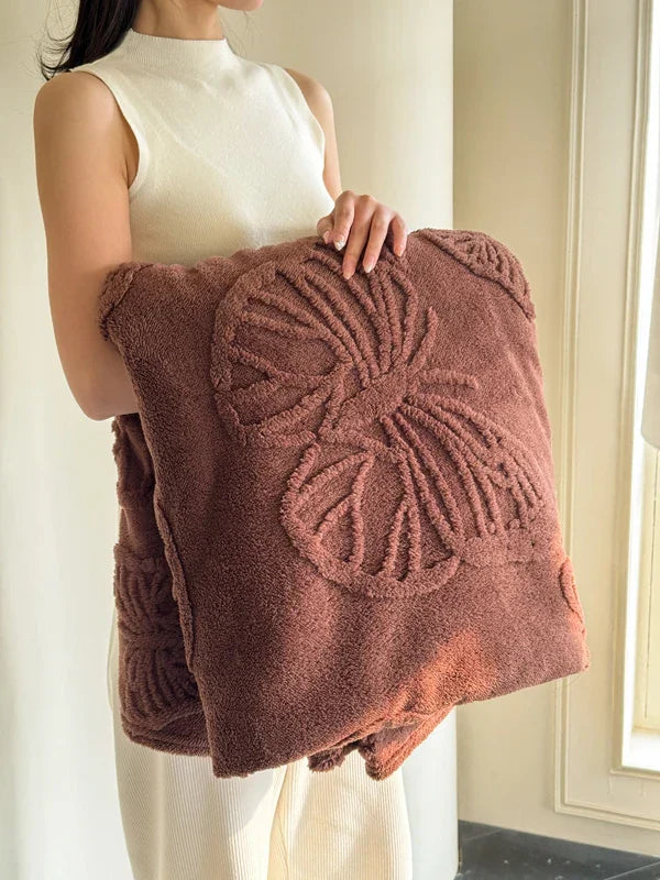 Maliben | Fleurière Flannel Blanket | 3d Butterfly Design | Soft & Warming | For Bed, Sofa & Camping