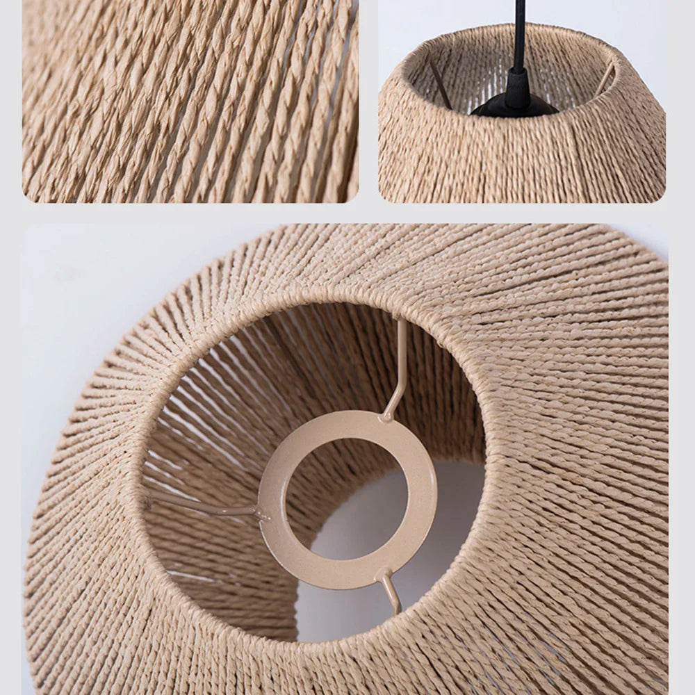 Maliben | Rattan Pendant Lamp - Elegant Rattan Pendant Lamp With Geometric Design For Atmospheric Lighting