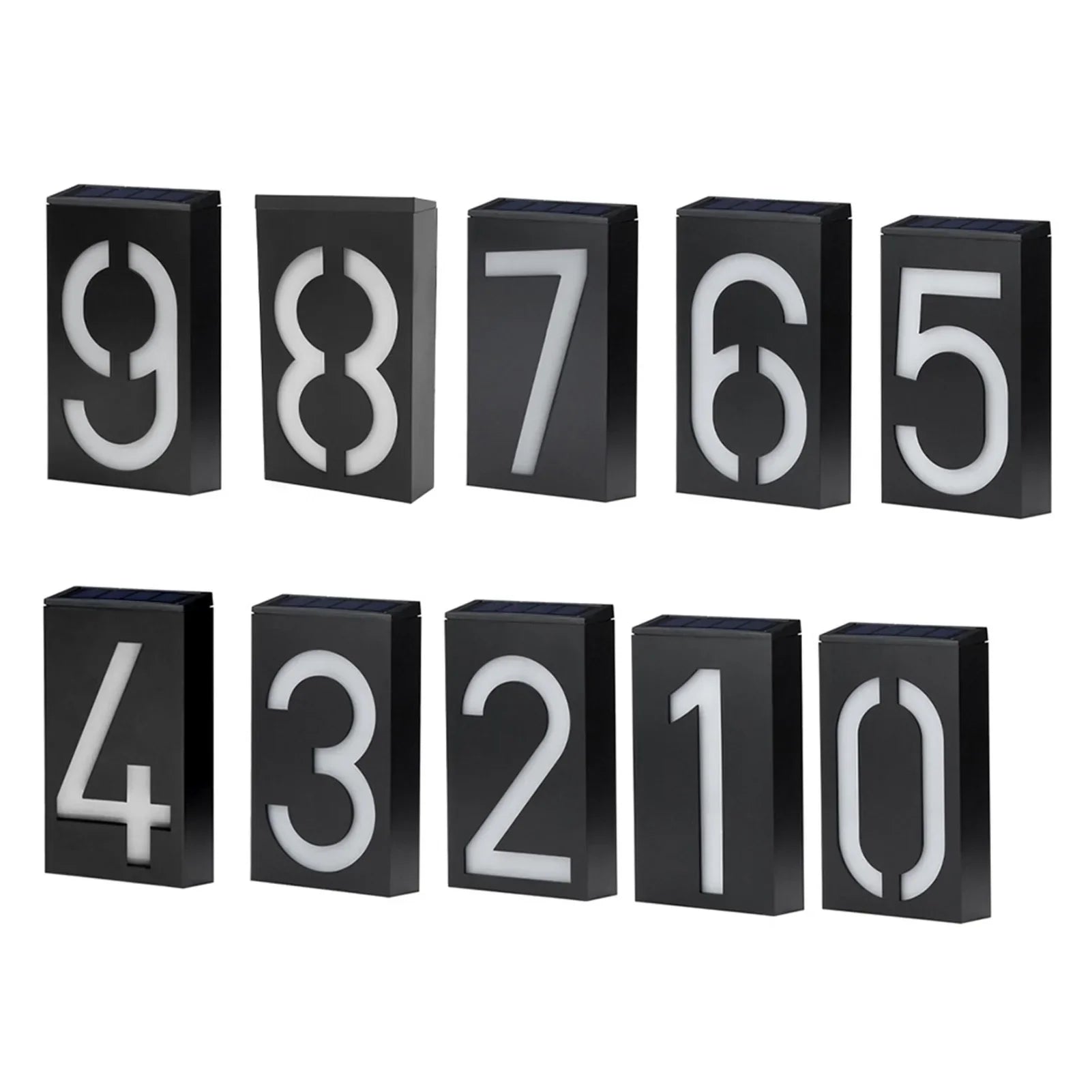 Maliben | Numelux Solar House Number Light | Led IllumInated | Weatherproof Ip55 | Automatic Light in Darkness