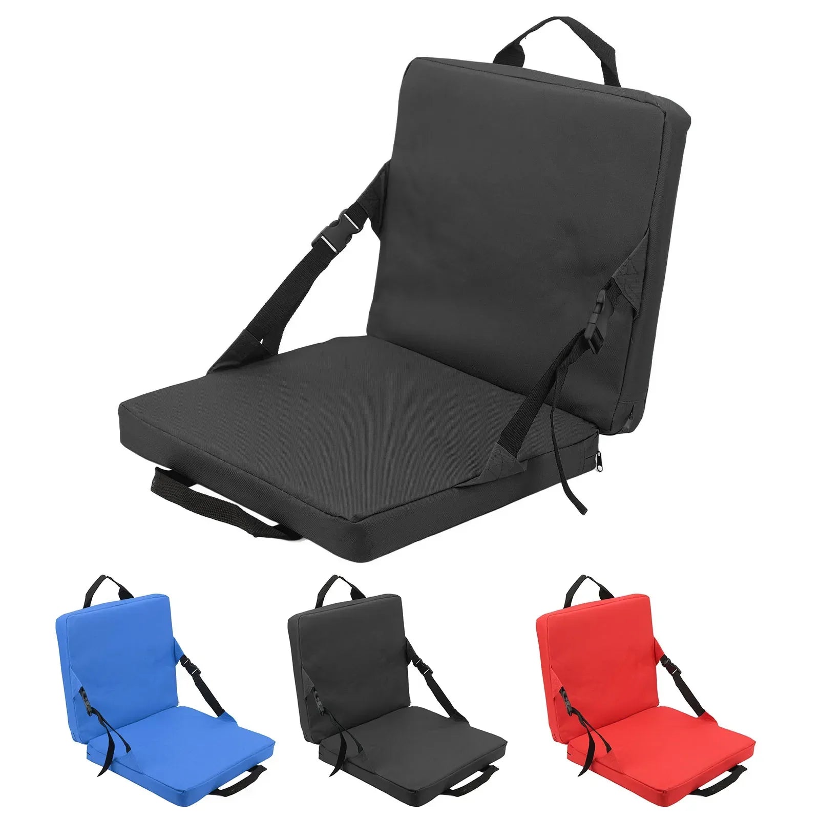 Maliben | Sitpure Folding Chair With Backrest | Padded Seat Cushion | Compact & ComFortable for Stadium, Beach & Park