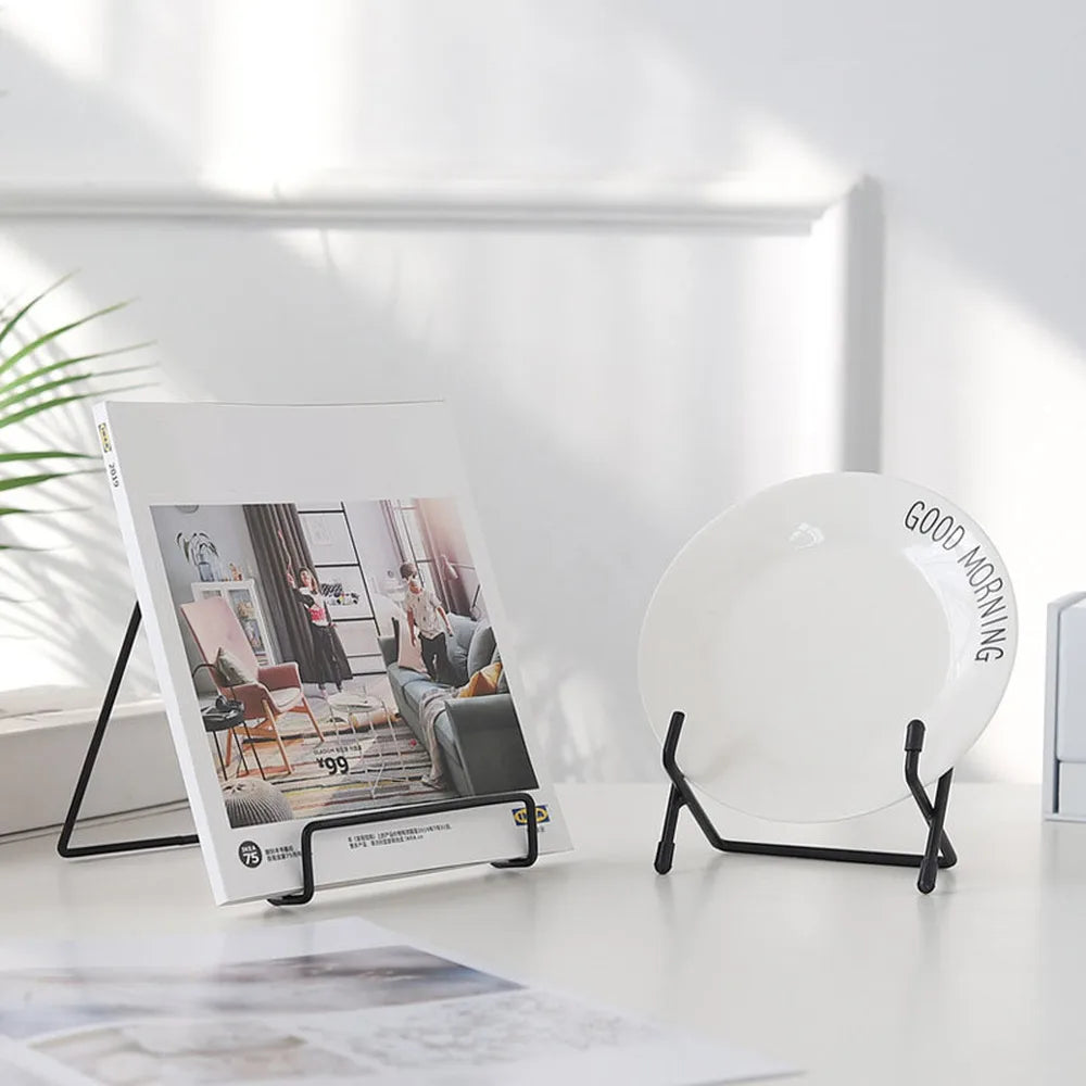 Maliben | Iron Art Multi-Use Display StAnd: Versatile Magazine, Dish, Picture, and Photo Album Stand For Home Decor