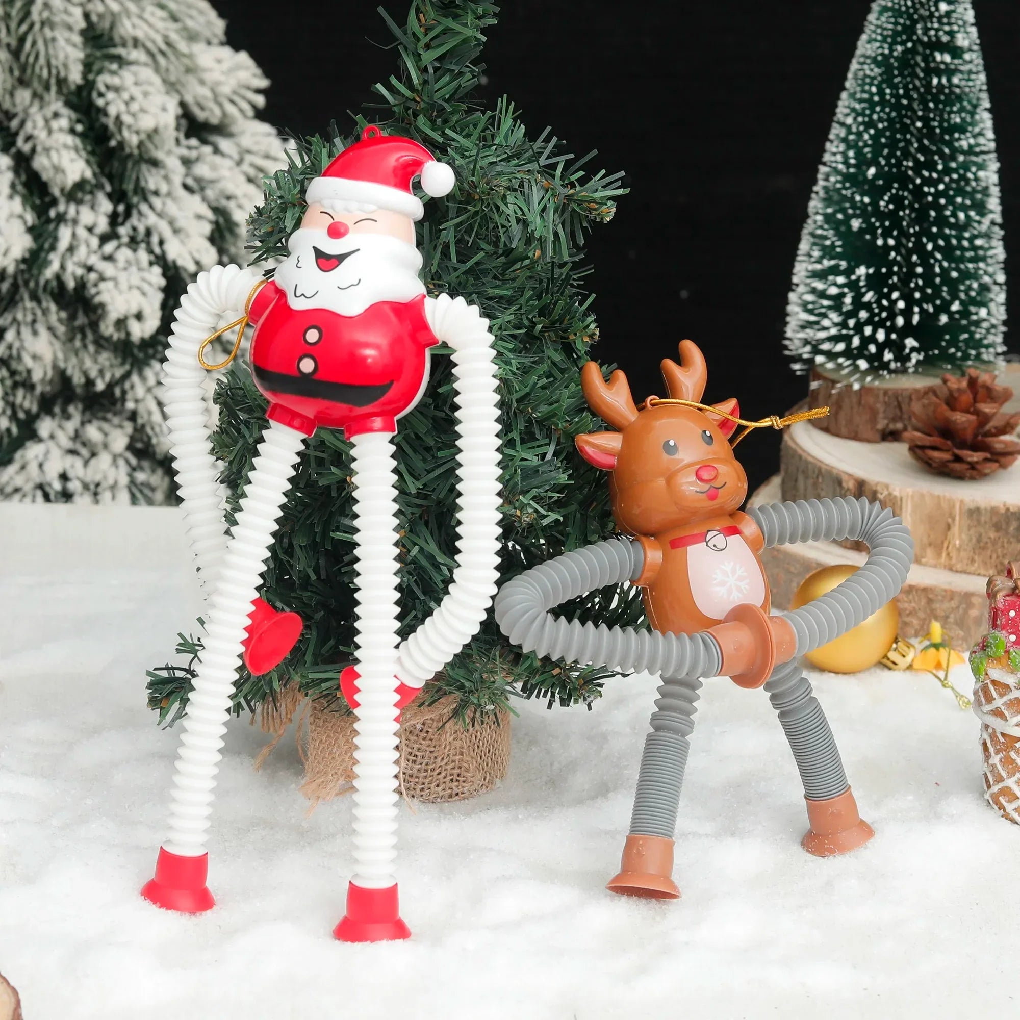 Maliben | Christmas Sensory Suction Cup Baby Toy Figures