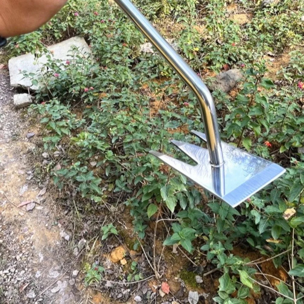 Maliben | Rootix Weed Remover With 3 Tines | Stainless Steel | Ergonomic Handle | For Bed Care & Soil Loosening