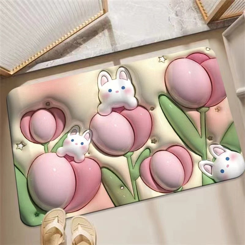Maliben | Non-Slip Cartoon Colorful Fun Quick Water Absorbent Mat