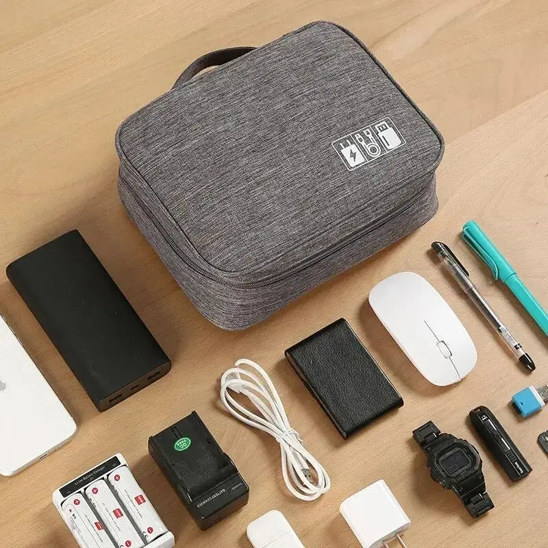 Maliben | Orgazip Tech Organizer | Large Cable Bag For Travel | Waterproof & Multifunctional | For Power Banks, Cables & Accessories
