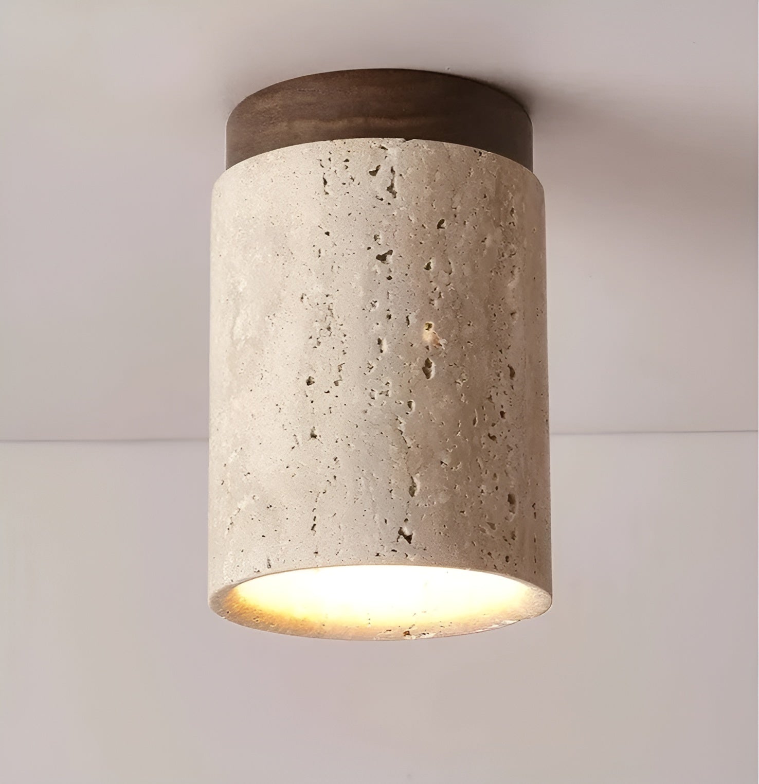 Maliben | Zenelegance Wabi Sabi Luxury Ceiling Lighting - Natural Travertine Led