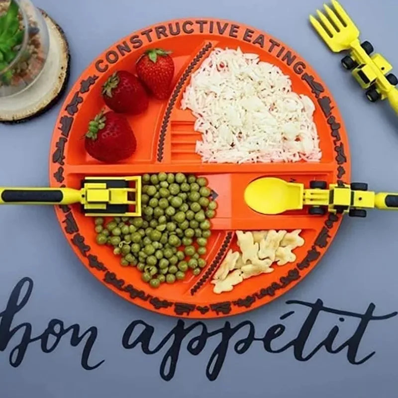 Maliben | Bulldozer Kids Cutlery Set - Constructofork