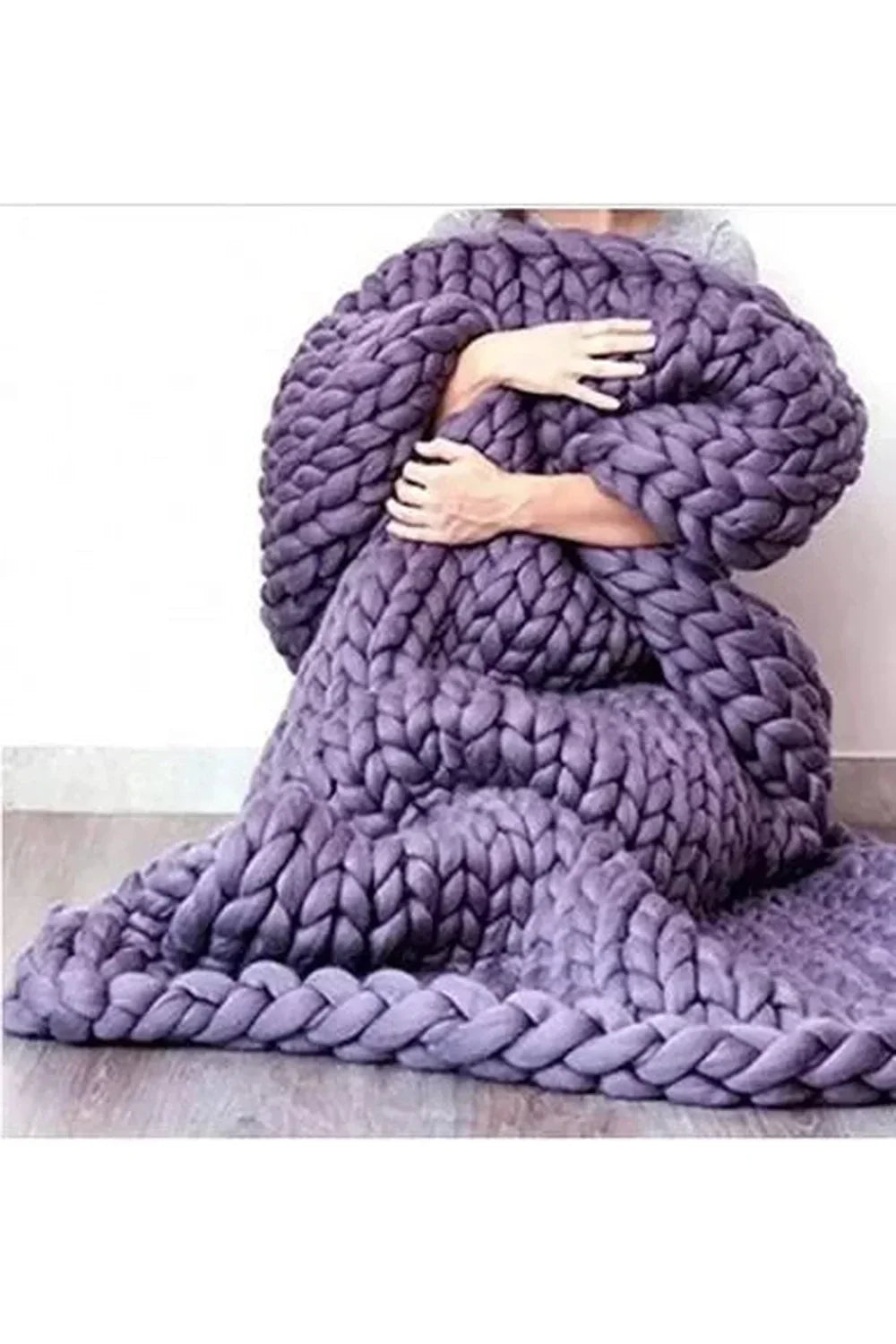 Maliben Cozy Knit Chunky Blanket