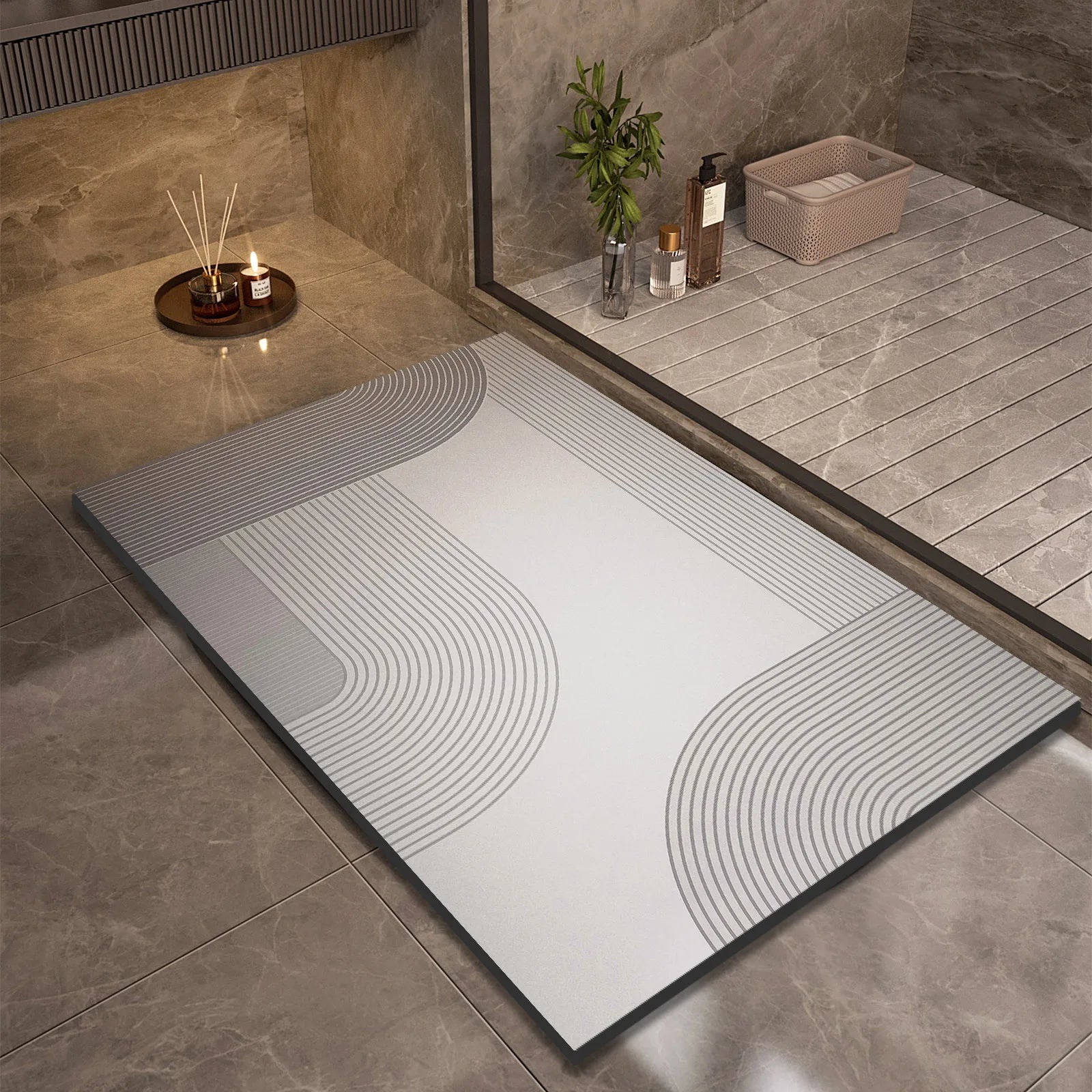 Maliben | Superabsorbent Non-Slip Bath Mat Quick-Drying Shower Rug