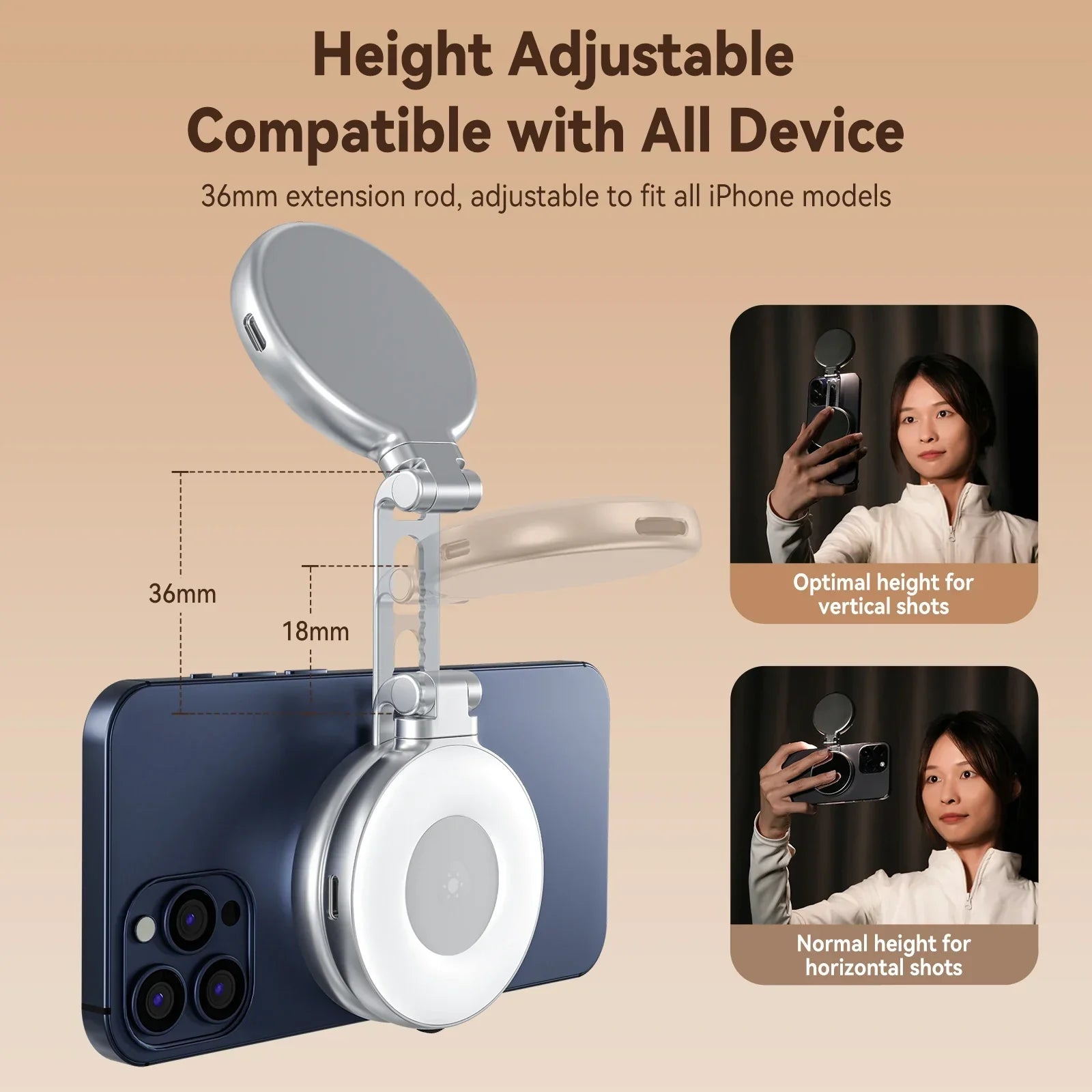 Maliben | Magsafe Adjustable Selfie Fill Light