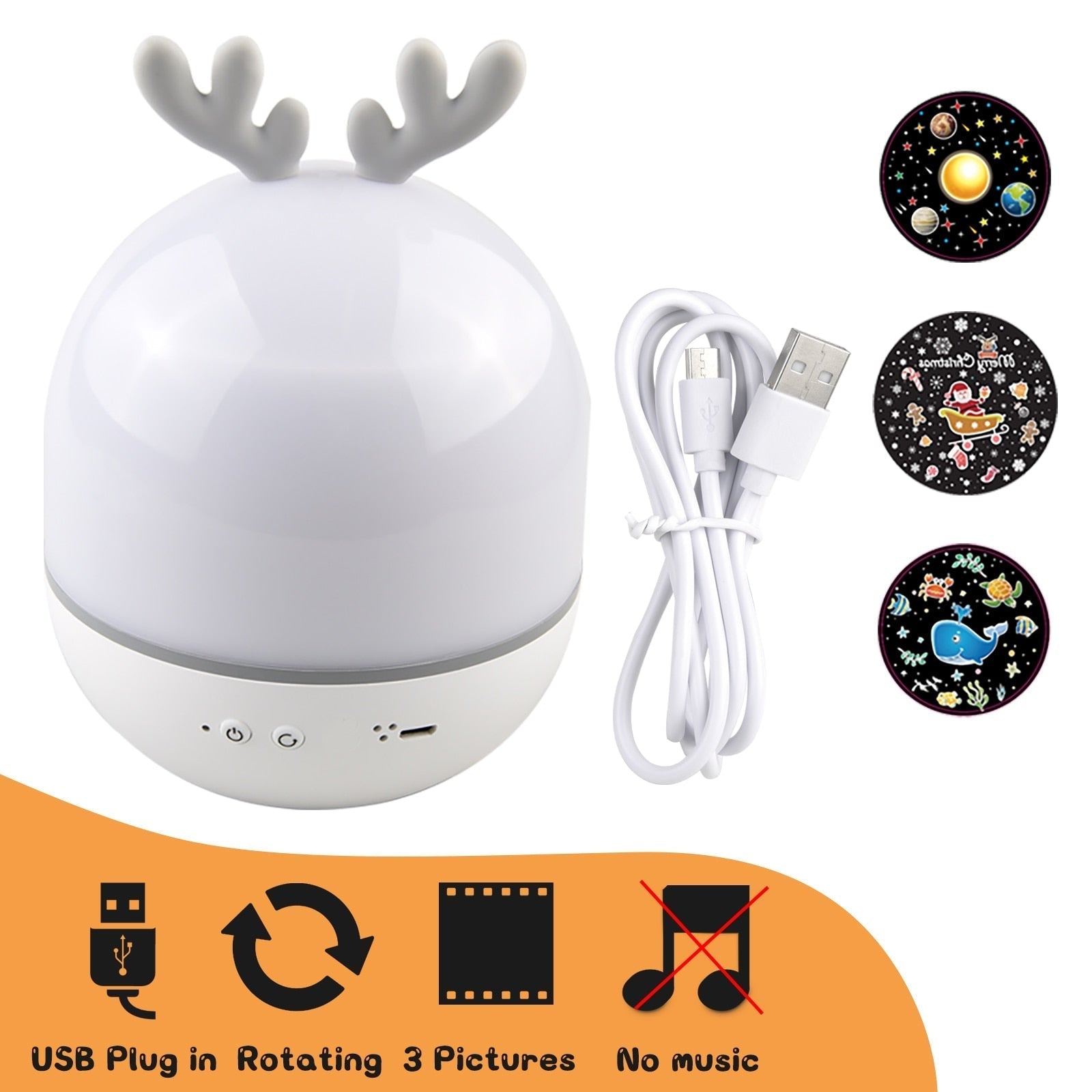Maliben | Rotating Deer Music Star Projector Night Lamp