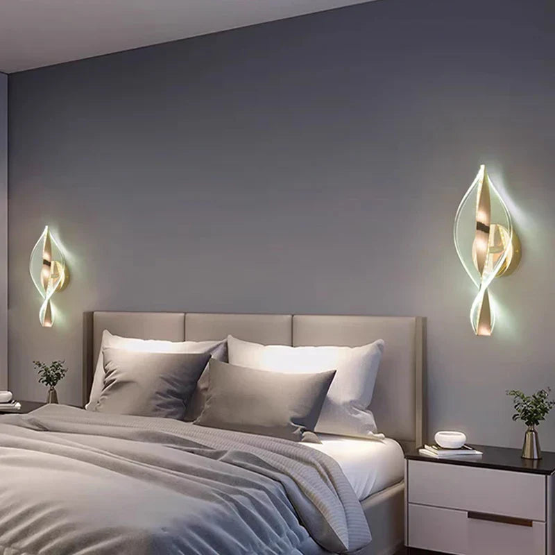 Maliben | Led Wall Light Nordglow | Modern Acrylic & Metal Design | 3-Color Light | Creative Interior Lighting For Living Room & Bedroom