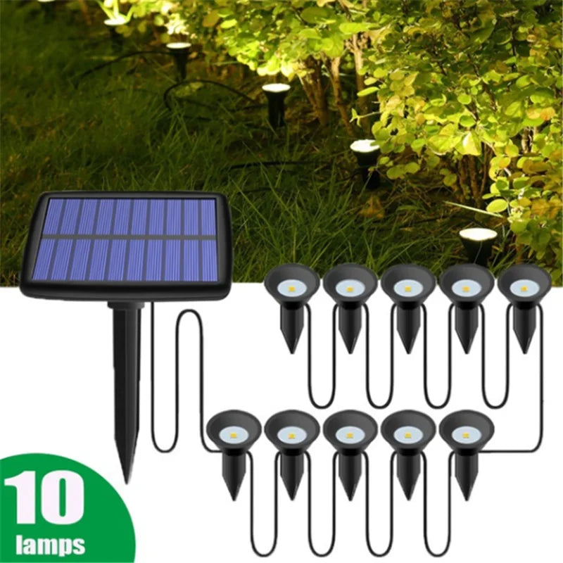 Maliben | Solar Garden Light Lumiverde | 10-In-1 Led System | Rgb Color Change | Ip65 Waterproof | For Lawns, Beds & Decor