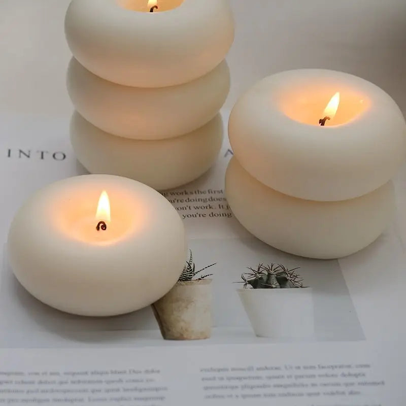 Maliben | Donut Aromatherapy Candle Round Smokeless