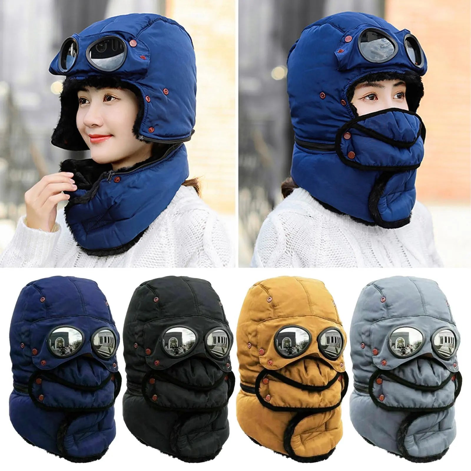 Maliben Polar Vision Thermal Windproof Beanie — Face Covering
