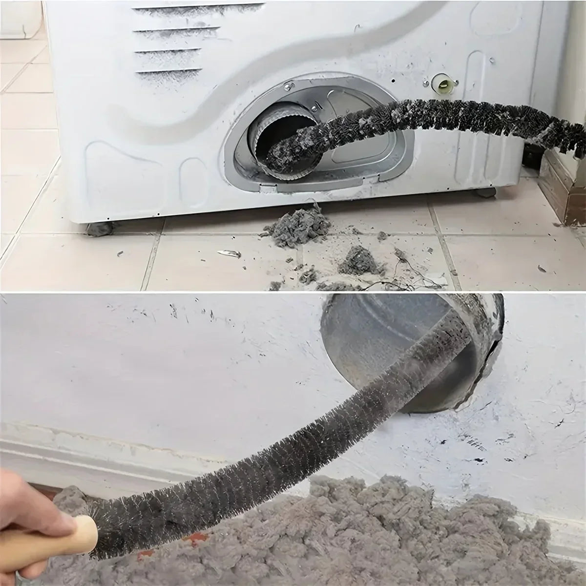 Maliben | Dustello Cleaning Brush With Wooden Handle | Flexible & Extra Long | For Radiators, Pipes & Furniture Gaps | 70–75 Cm