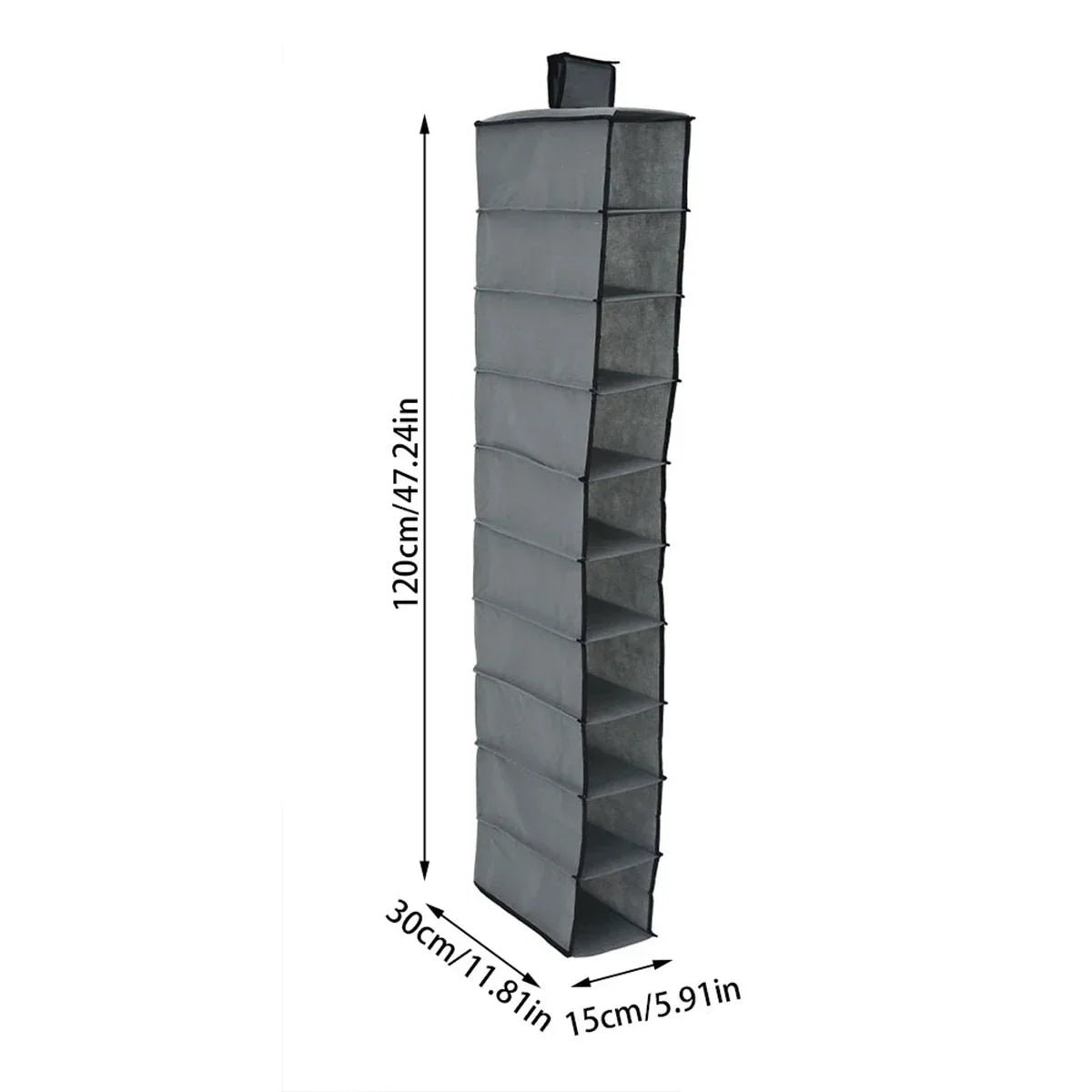 Maliben | OrdolIno 10-Layer Hanging Storage Organizer | Foldable & Space-Saving | For Shoes, Clothing & Accessories in The Closet