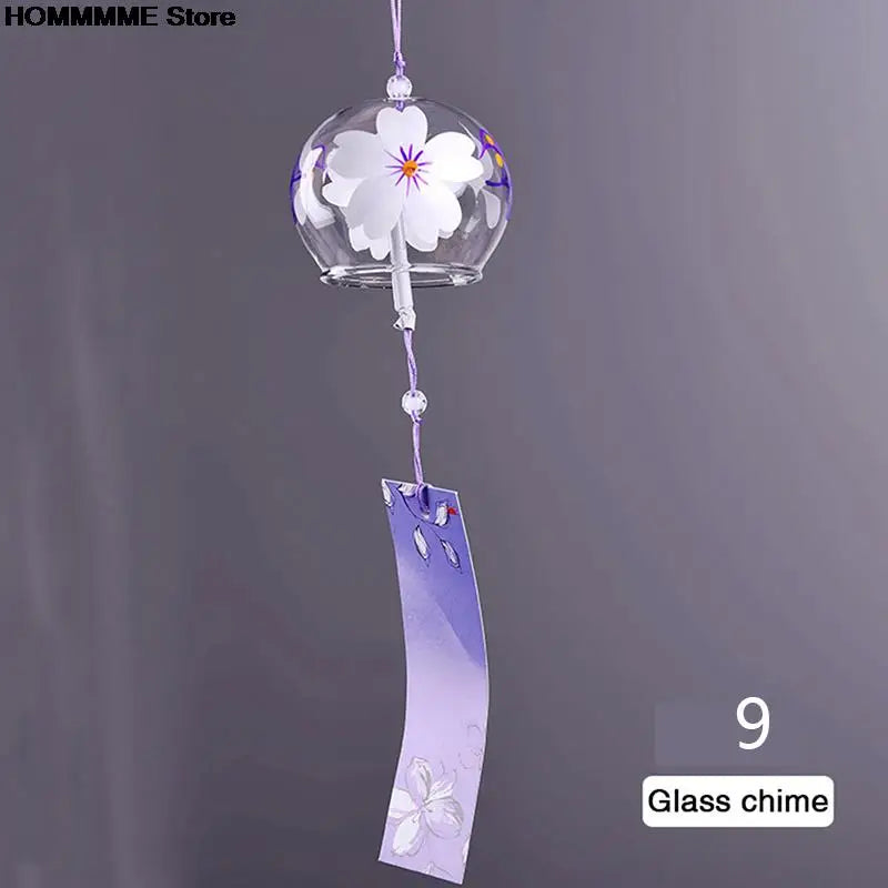 Maliben | Yumeko Glass Wind Chime | Japanese Style | Handcrafted | Clear Sound | Decorative Pendant