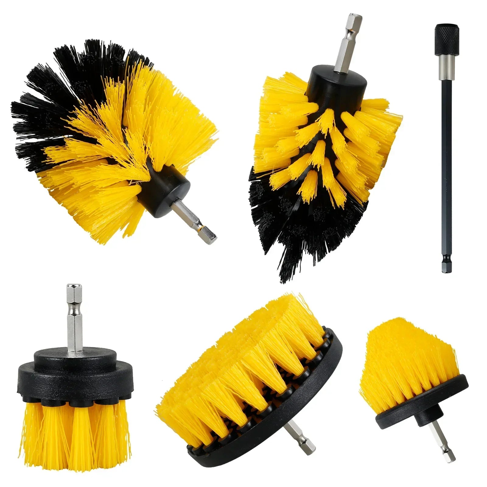Maliben | 5pcs Electric Drill Attachment Ultimate Cleaning Brush Kit