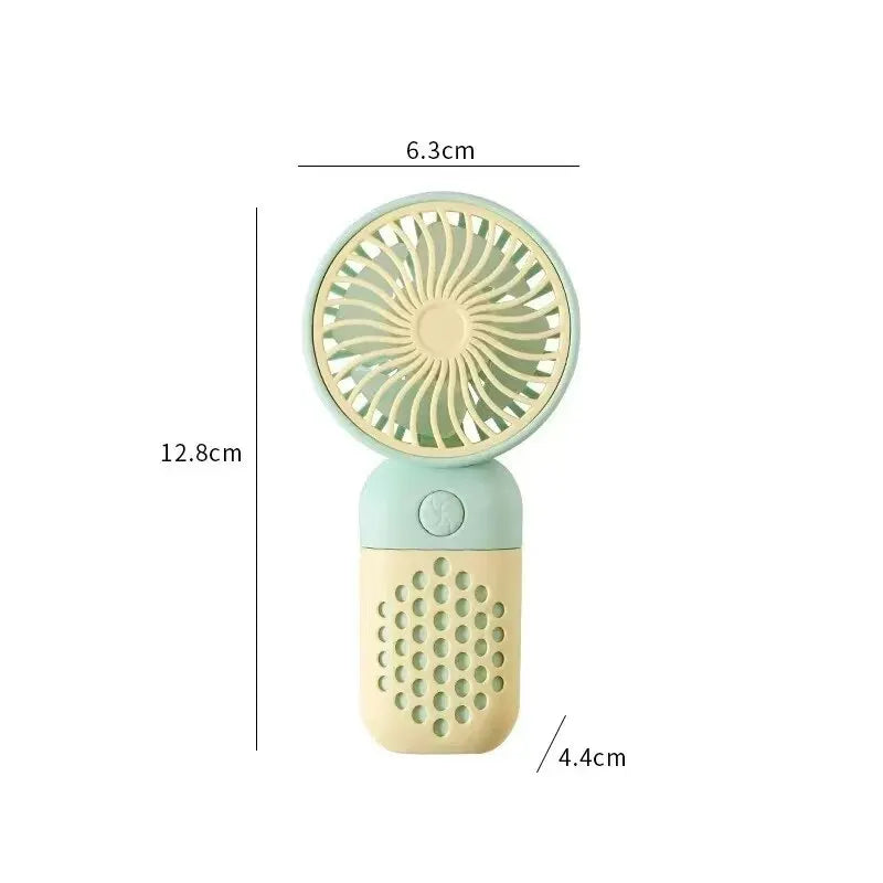 Maliben | Brisebär Mini Hand Fan | Portable & Rechargeable | Quiet & Fragrance Function | Pastel Colors