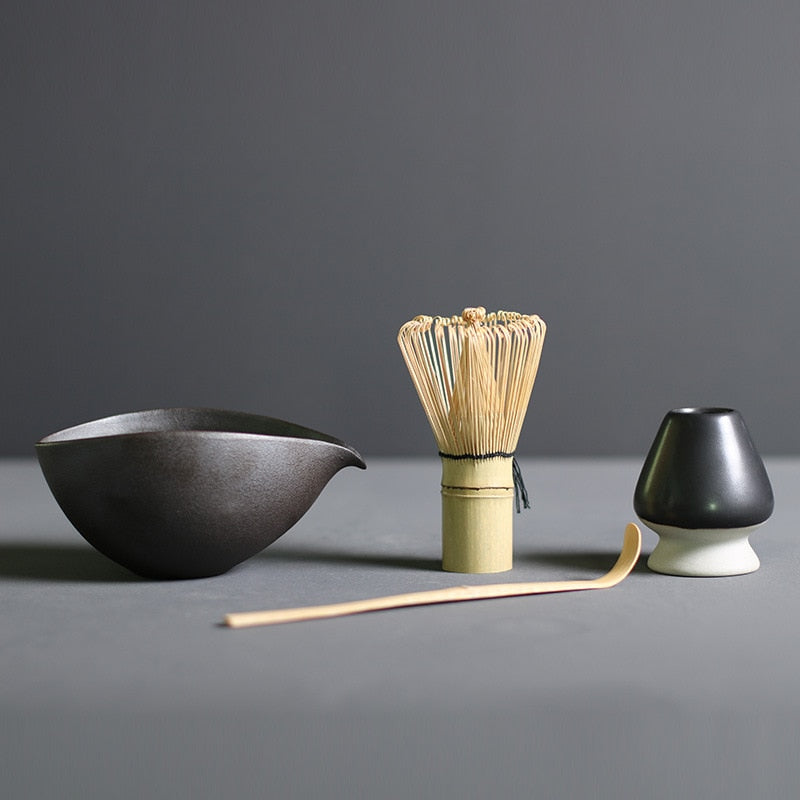 Maliben | Tenchatime | Complete Matcha Set – Bamboo Whisk & Ceramic Bowl – Authentic Japanese Tea Kit