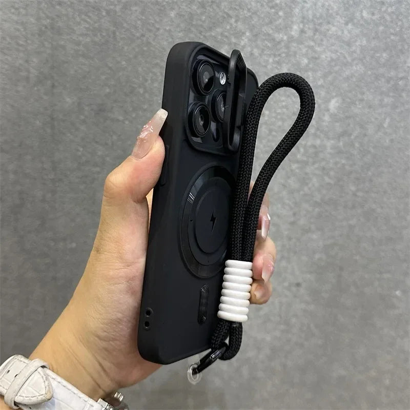 Maliben | Magnetic Soft Wrist Bracket Lens Cover Iphone Case