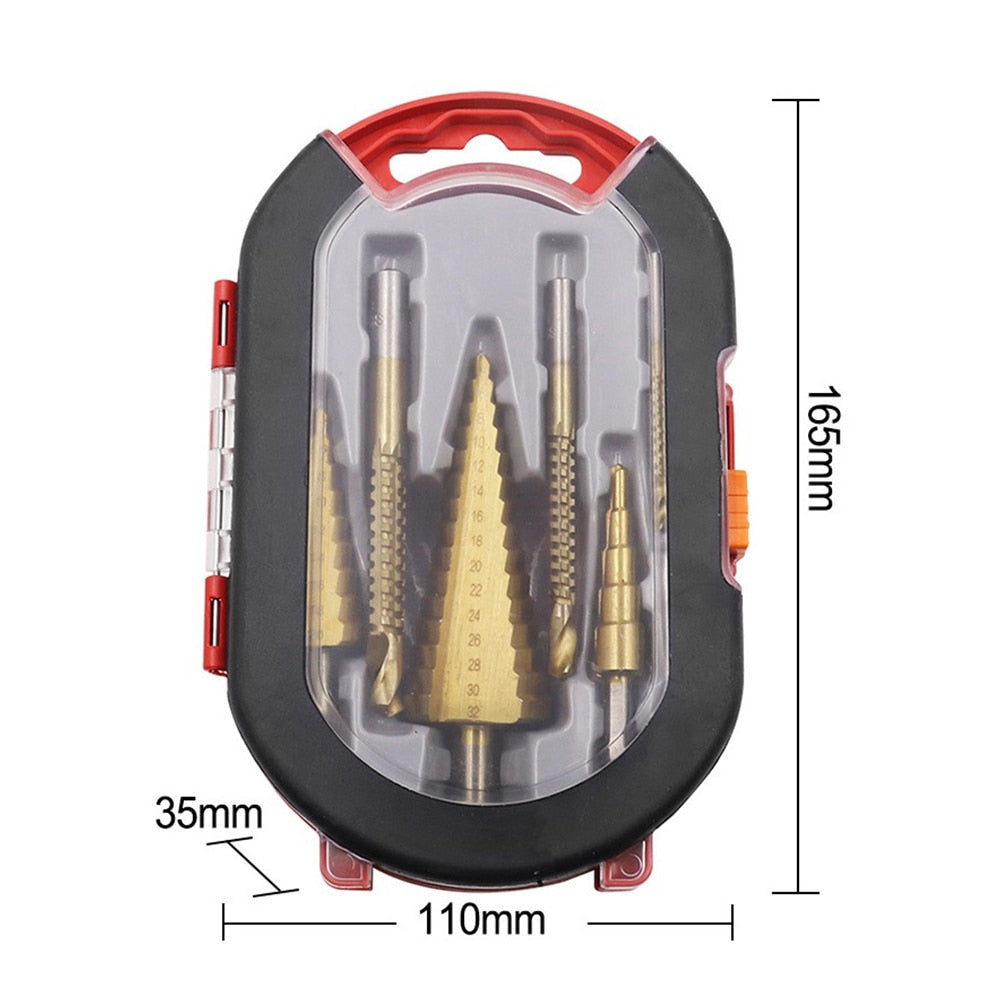 Maliben | 6-Piece Titanium Drill Bit Set | For Precise Drilling Through Metal, Wood, And Other Materials