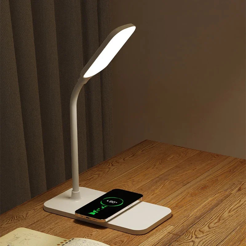 Maliben | Velura Lightdock Led Desk Lamp | With Wireless Charger & Usb Port | Touch Dimming & Eye-Friendly | Modern