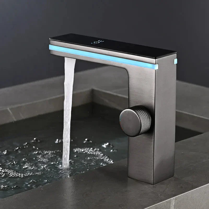 Maliben | Led Sink Faucet With Digital Temperature Display And Hot-Cold Mixing Function