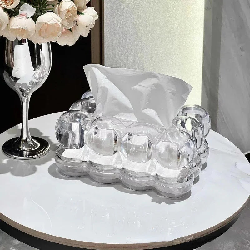 Maliben | LumiScape Tissue Box – Sculptural Acrylic Design for Modern Elegance